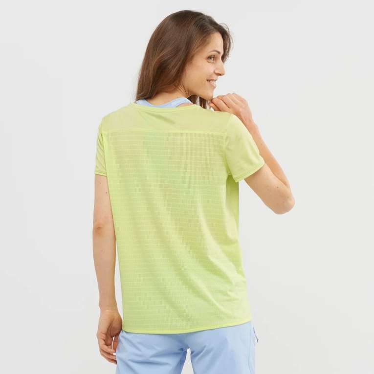 Camiseta Salomon Outline Summer Corta Sleeve Mujer Azules | MX ATLF327